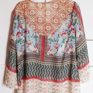 Fig & Flower Tops - Fig & Flower Sheer Boho Tunic Multi Sz M Fig & Flower Tops - Fig & Flower Sheer Boho Tunic Multi Sz M